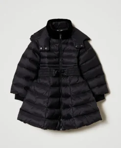 Piumino Trapuntato Con Cintura Oval T