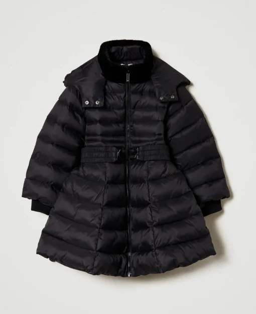 Piumino Trapuntato Con Cintura Oval T