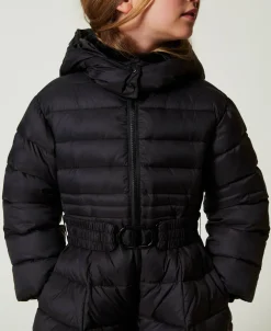 Piumino Trapuntato Con Cintura Oval T