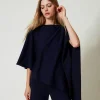 Poncho Asimmetrico In Maglia
