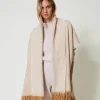 Poncho Mélange Con Frange