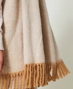 Poncho Mélange Con Frange