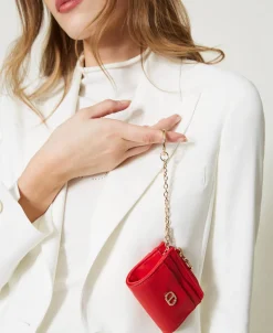 Portacarte Con Zip E Anello Portachiavi