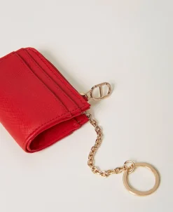 Portacarte Con Zip E Anello Portachiavi