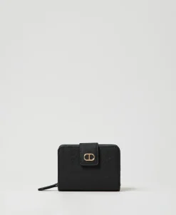Portafoglio Con Zip E Bottone Oval T