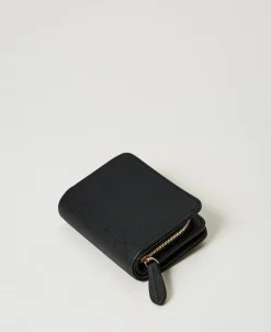 Portafoglio Con Zip E Bottone Oval T