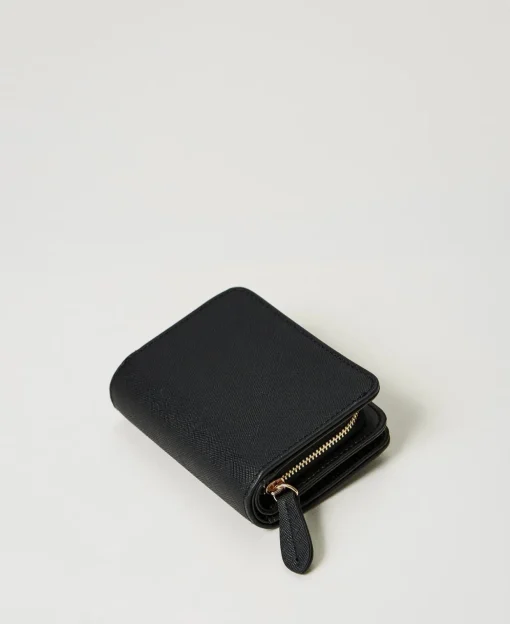 Portafoglio Con Zip E Bottone Oval T