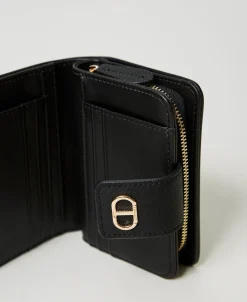 Portafoglio Con Zip E Bottone Oval T