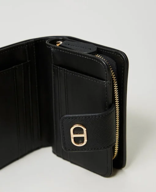 Portafoglio Con Zip E Bottone Oval T
