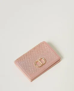 Portafoglio In Raso Con Strass E Oval T