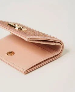 Portafoglio In Raso Con Strass E Oval T
