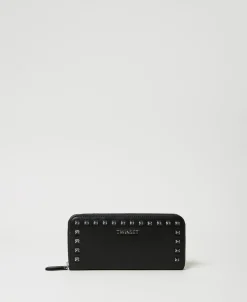 Portafoglio Zip Around Con Borchie