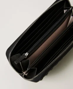 Portafoglio Zip Around Con Borchie