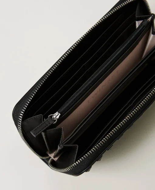 Portafoglio Zip Around Con Borchie