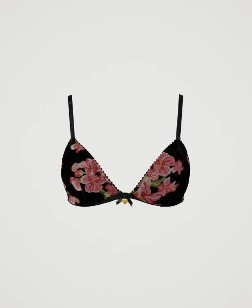 Reggiseno A Triangolo In Velluto Dévoré