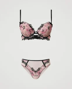 Reggiseno Push-up E Slip Con Ricamo