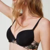 Reggiseno Push-up In Tulle Ricamato E Charmeuse