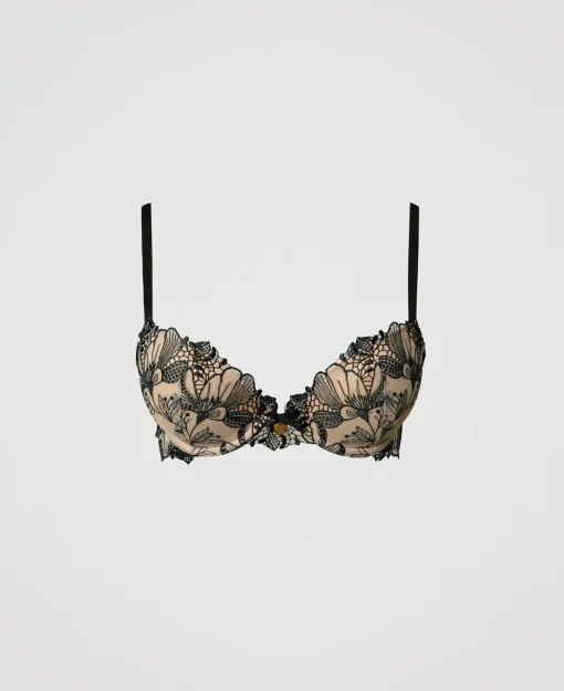 Reggiseno Push-up In Tulle Ricamato
