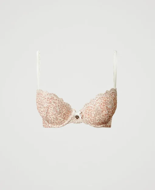 Reggiseno Push-up In Tulle Animalier