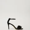 Sandali In Pelle Con Piume
