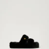 Sandali Slide In Faux Fur