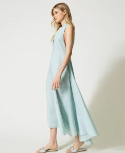 Sandali Slide In Pelle Con Oval T