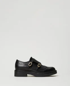 Scarpe In Pelle Con Cinturini