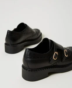 Scarpe In Pelle Con Cinturini