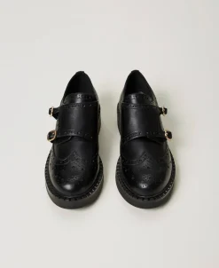 Scarpe In Pelle Con Cinturini