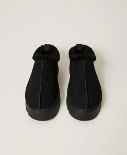 Scarpe Sabot Con Faux Fur