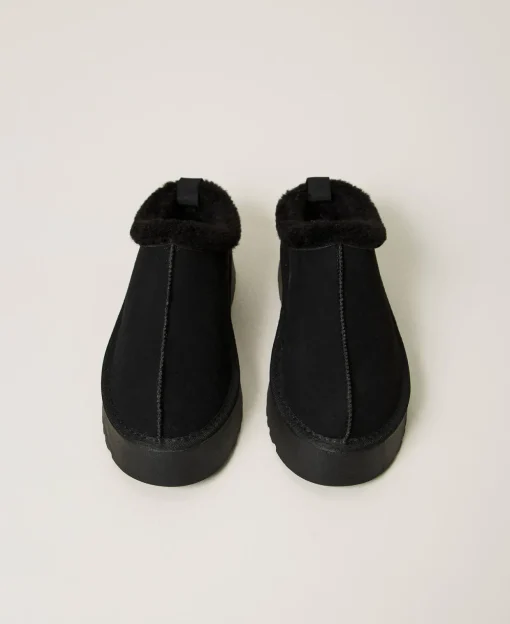 Scarpe Sabot Con Faux Fur