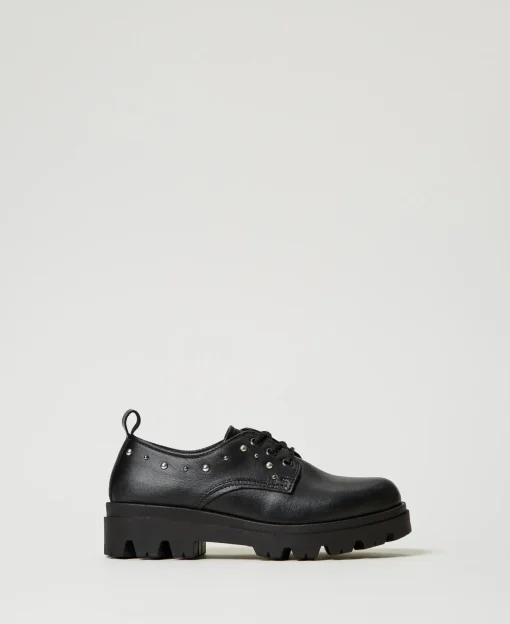 Scarpe Stringate In Pelle