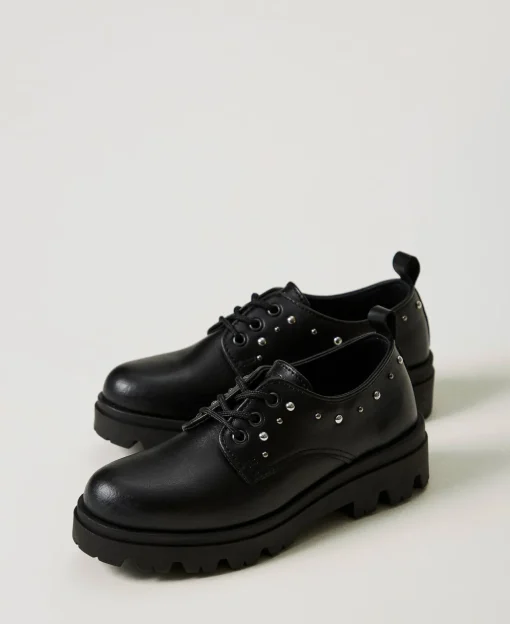 Scarpe Stringate In Pelle