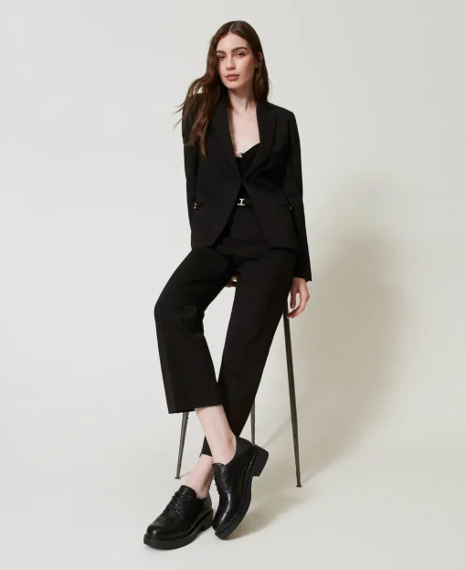 Scarpe Stringate In Pelle