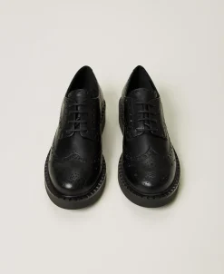 Scarpe Stringate In Pelle