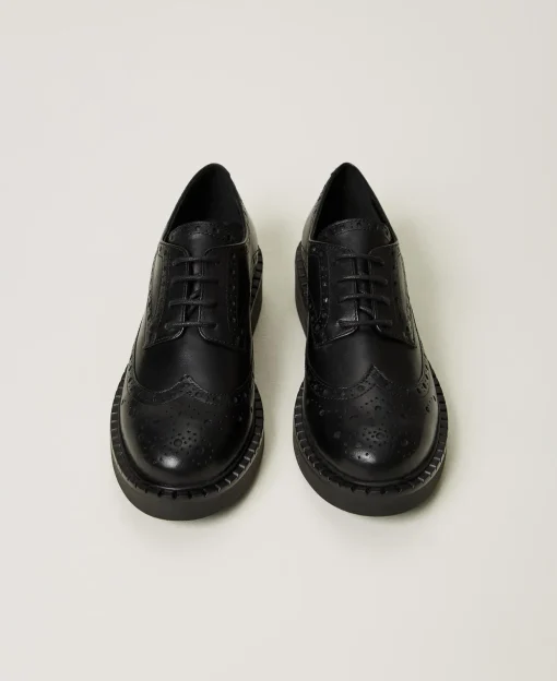 Scarpe Stringate In Pelle