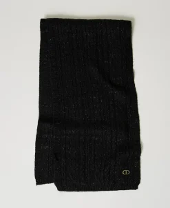 Sciarpa In Maglia Con Lurex A Trecce