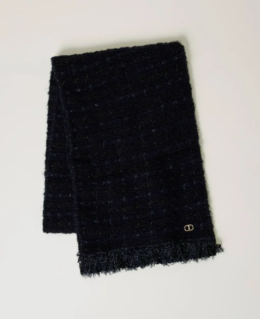 Sciarpa In Maglia Con Lurex E Frange