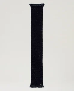 Sciarpa In Maglia Con Lurex E Frange