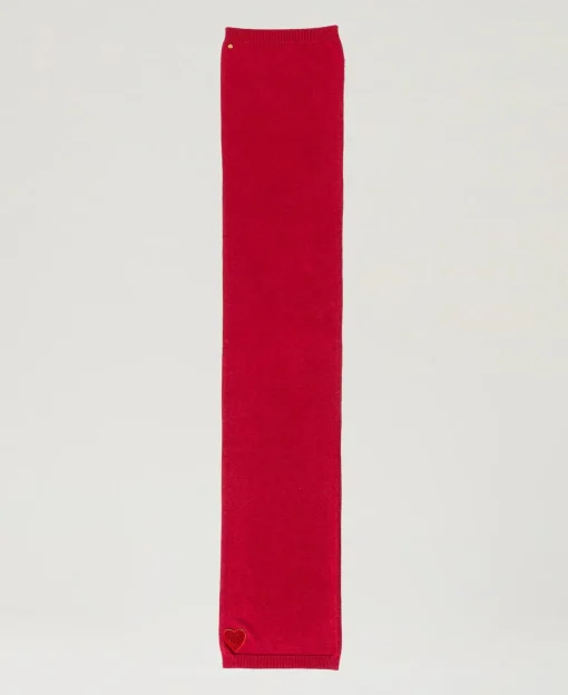 Sciarpa In Maglia Con Patch A Cuore