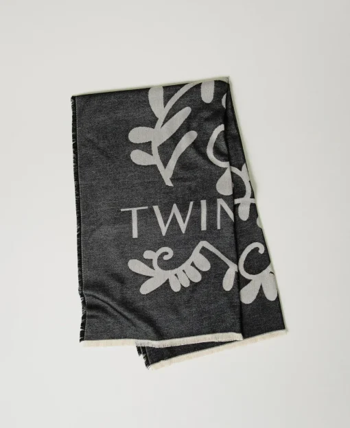 Sciarpa Jacquard Con Logo