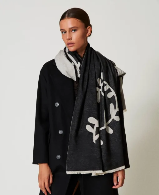 Sciarpa Jacquard Con Logo