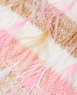 Sciarpa Jacquard Con Piume