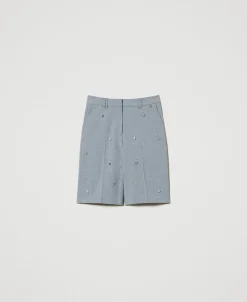 Shorts Con Ricami A Mano