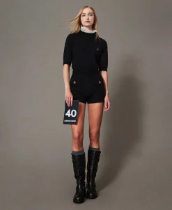 Shorts 'Emily' In Maglia Misto Mohair