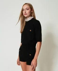 Shorts 'Emily' In Maglia Misto Mohair