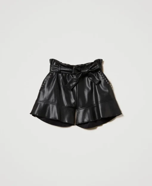 Shorts Flare Con Borchie