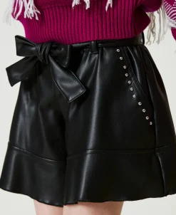 Shorts Flare Con Borchie