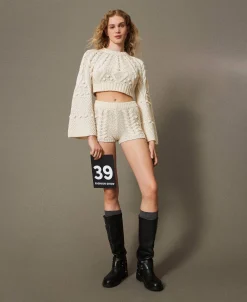 Shorts In Maglia Di Lana