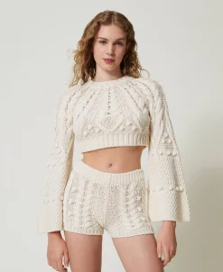 Shorts In Maglia Di Lana